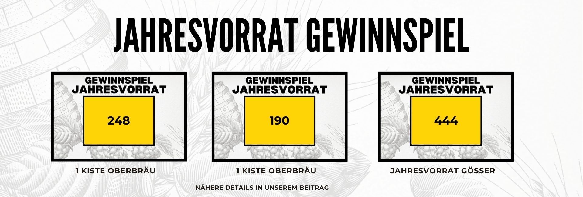 Jahresvorrat Gösser Gewinnspiel